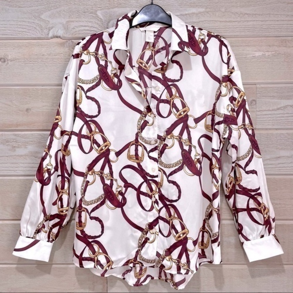H&M Chain Print Buttondown Shirt